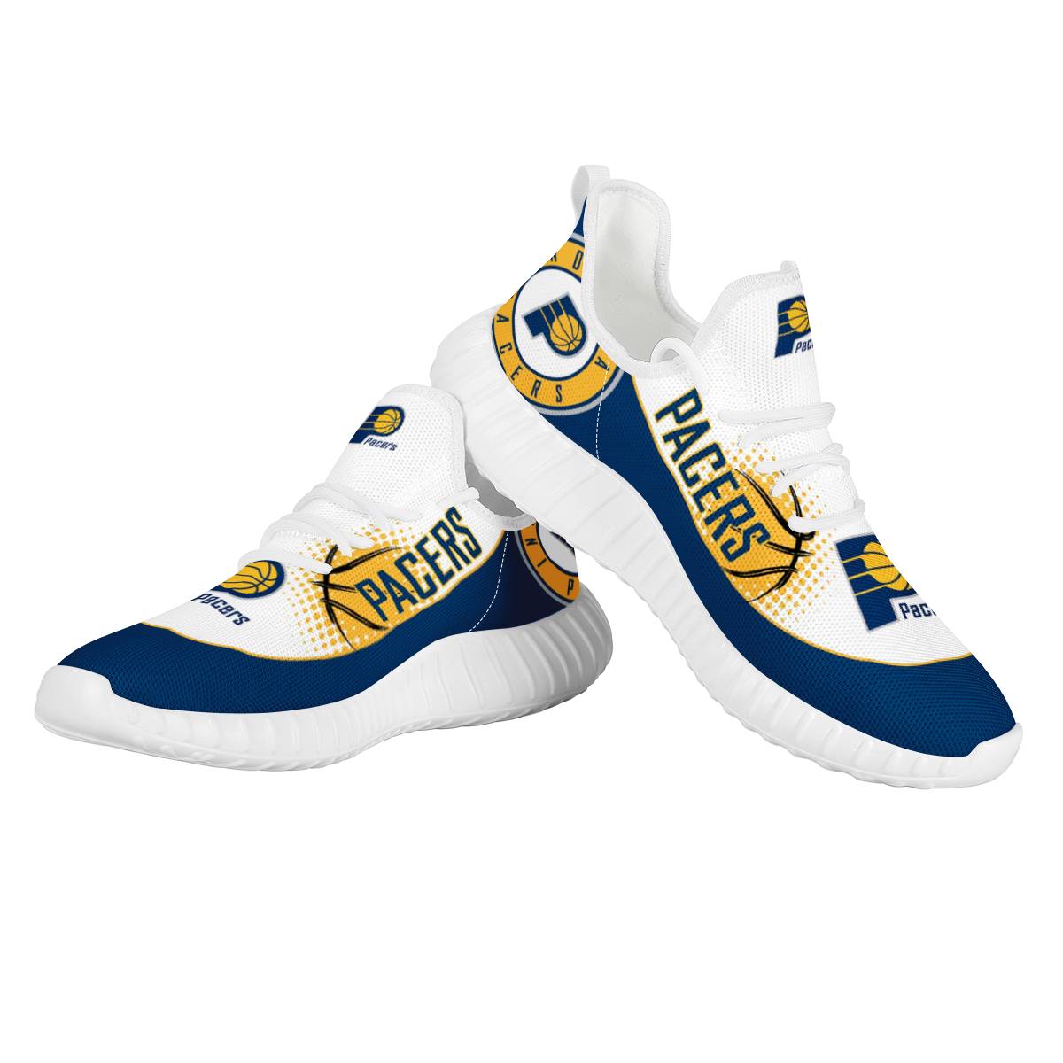 Women's Indiana Pacers Mesh Knit Sneakers/Shoes 001